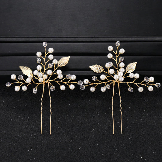 Wedding Hairpin -Elegant Pearl & Rhinestone Bridal Hairpin