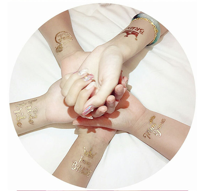 20pcs Team Bride Temporary Tattoos Stickers: