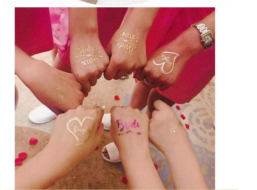 20pcs Team Bride Temporary Tattoos Stickers: