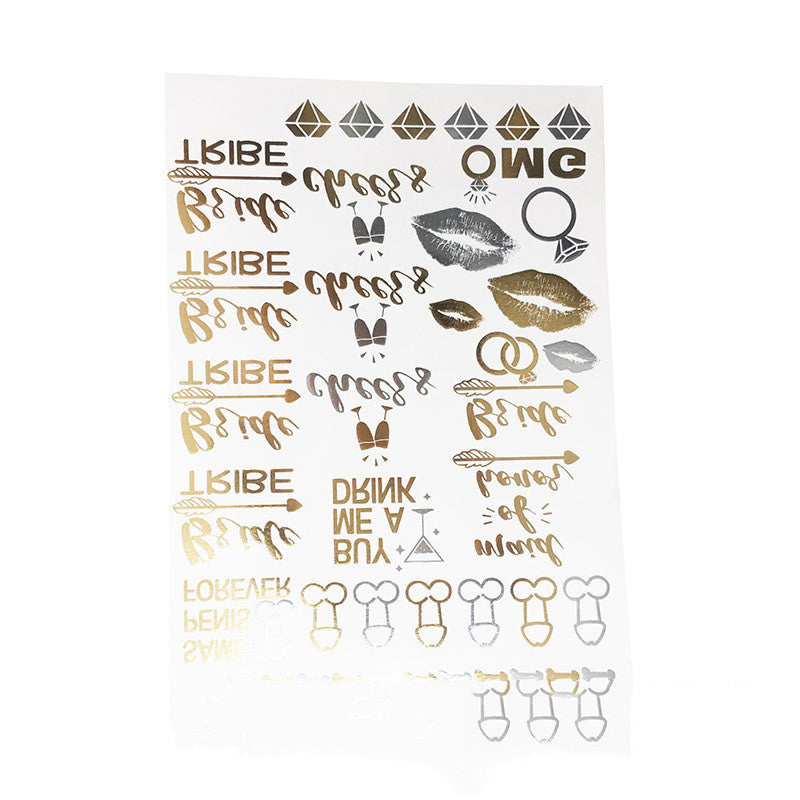 20pcs Team Bride Temporary Tattoos Stickers: