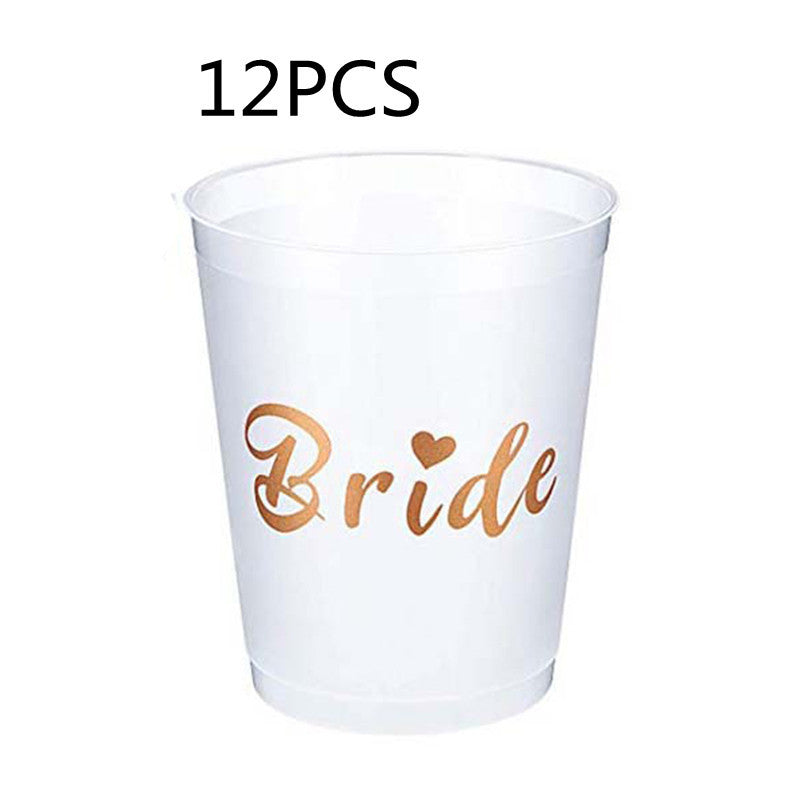 Bachelorette Party Disposable Plastic Cups Set