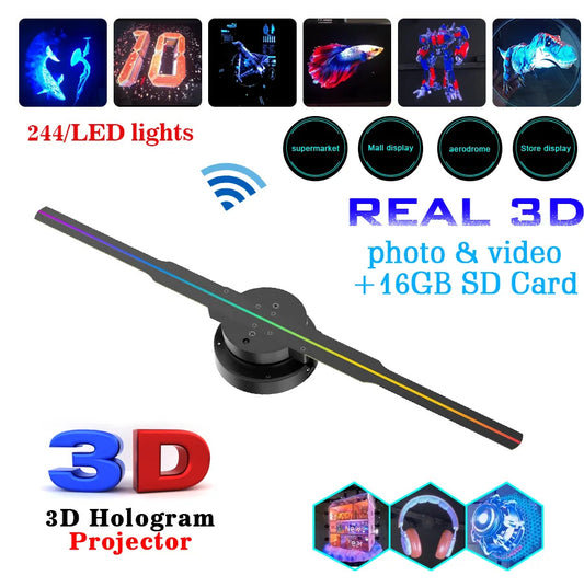 Holographic Projector with LED Luminous Sign Light