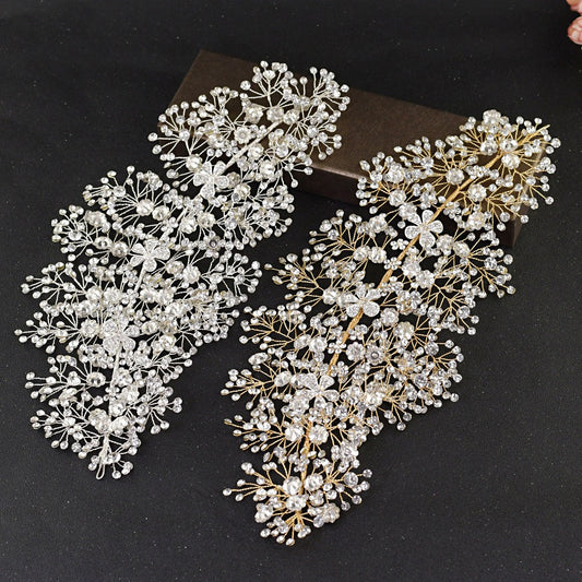 Wedding Rhinestone Handmade Hair Accessories and earrings