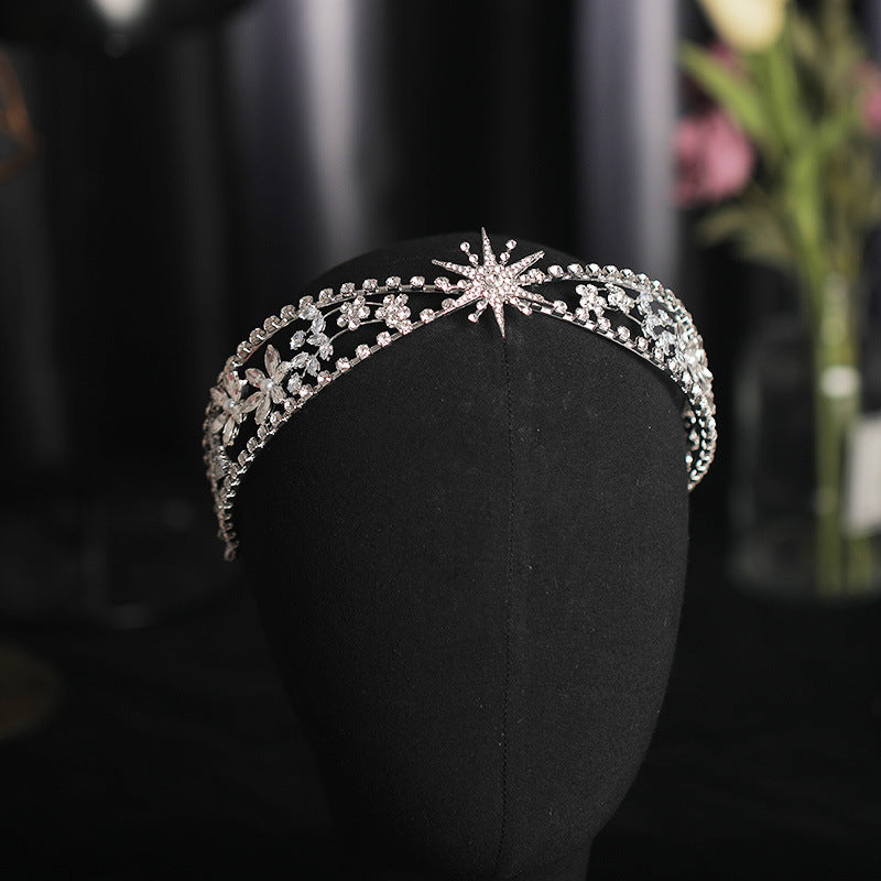 Bridal Crown Headdress Rhinestone Zircon Headband