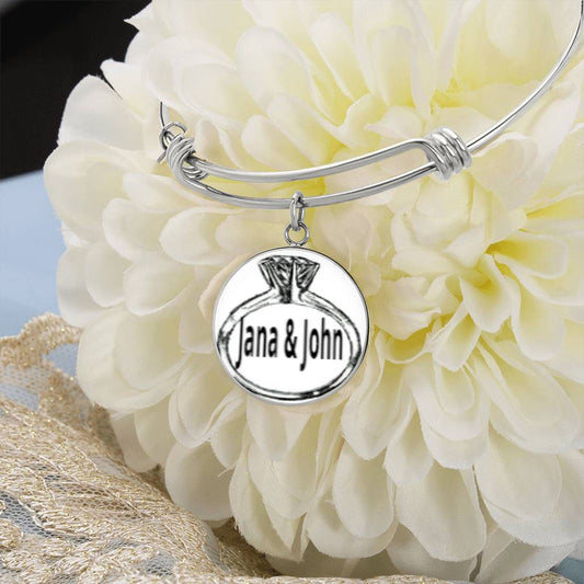 Get ready to sparkle and shine on your special day with our bride shower and bachelorette party fun bangle bracelet! This chic and playful accessory is the perfect way to add a touch of sparkle to your celebration.