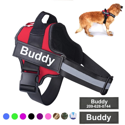 Custom Dog Harness, Personalized No-Pull Reflective Dog Vest