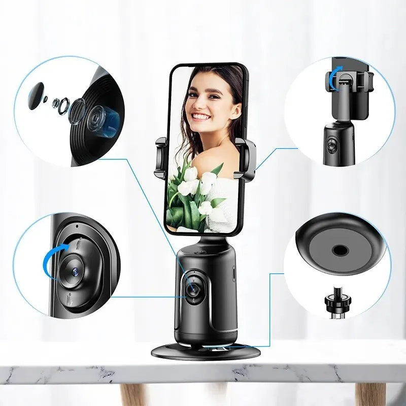 Auto Face Tracking Tripod 360 phone holder