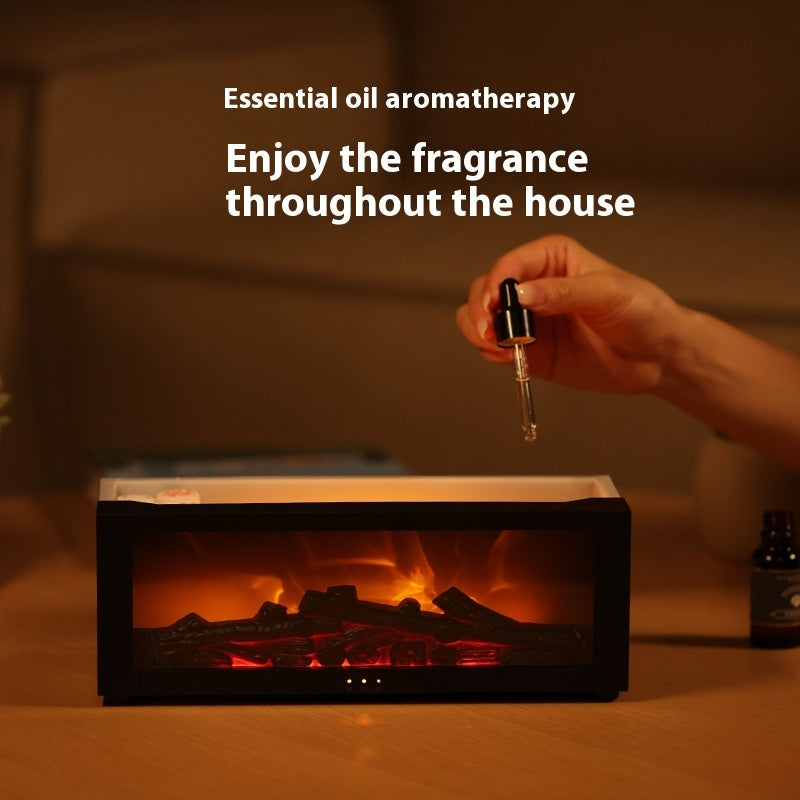 3D Flame Aromatherapy Essential Oil Diffuser – Large Fog Volume & Colorful Humidifier